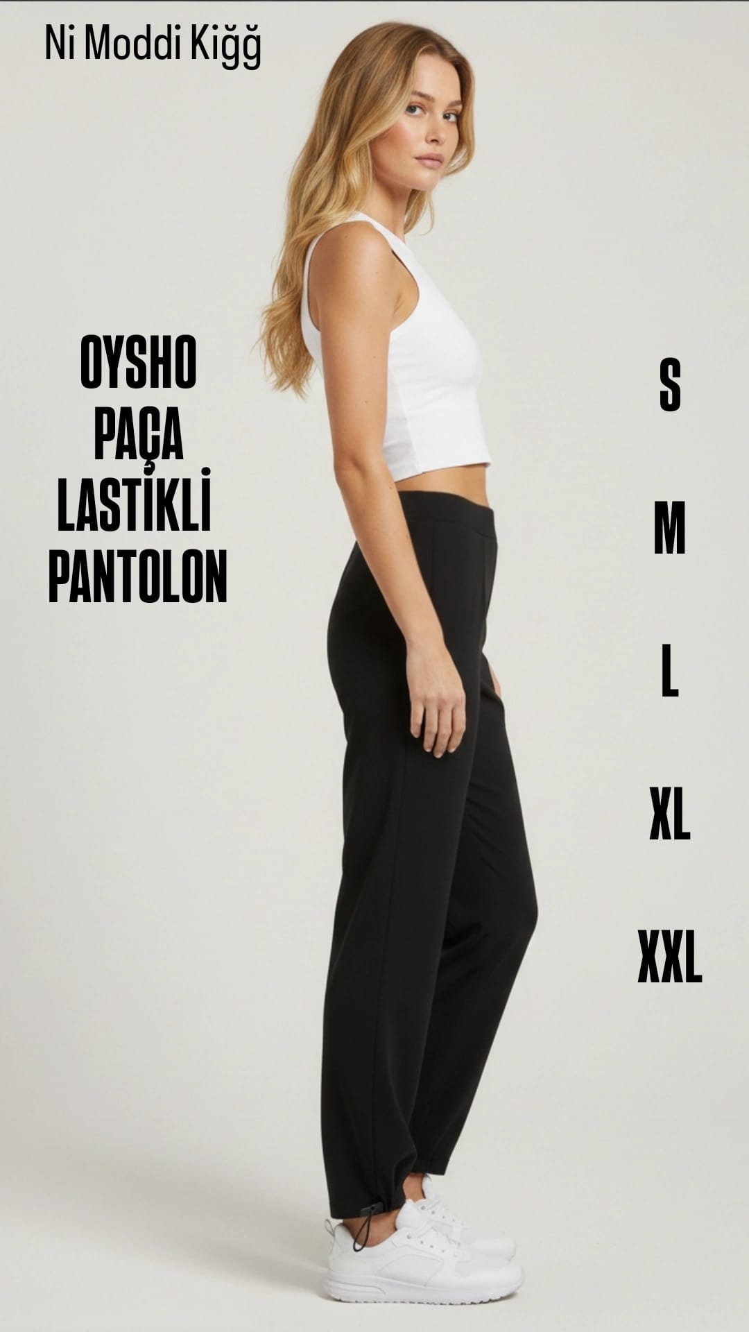 OYSHO 0001 Paça Lastikli Pantolon