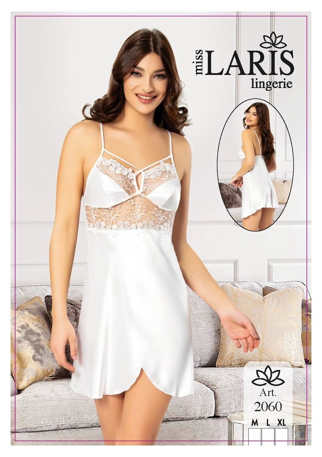 Miss Lariss 2060 Fantazi Gecelik Beyaz Renk