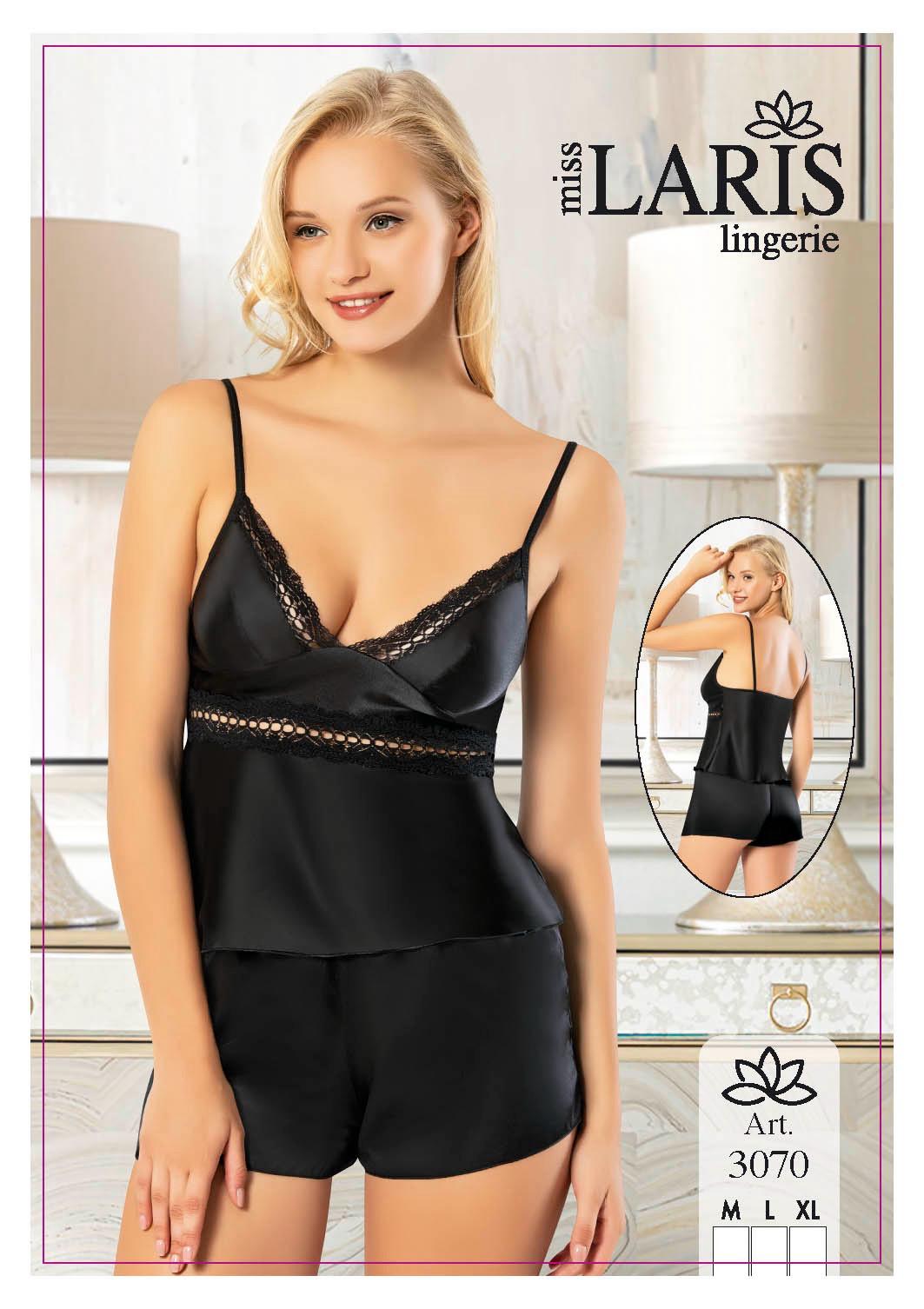 Miss Laris 3070 Bayan Saten Şortlu Takım