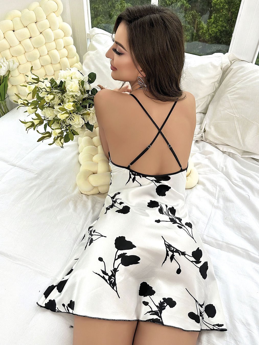 NIGHTLIGHT 3686 Erotik Saten Gecelik